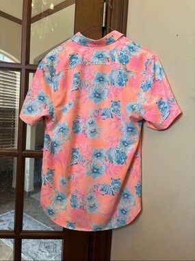 Chubbies Floral Tiger Print Button Down Top! Men’s Small